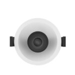 12W Recessed LED Spotlight, 75mm Cutout, GU10 Module, Anti-Glare Ceiling Downlight, Black Housing - Gallery Image