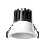 12W Recessed LED Spotlight, 75mm Cutout, Round Beveled Trim, Anti-Glare, GU10 Module - Main Image