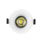 12W Recessed LED Spotlight, 75mm Cutout, GU10 Module, Anti-Glare Ceiling Downlight, Black Housing - Gallery Image