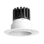 12W GU10 Recessed LED Spotlight, 75mm Cutout, Anti-Glare Ceiling Downlight, Black Housing - Main Image